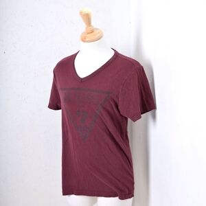 Guess | Dark red womens t shirt with logo